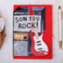 Son Birthday Card With Rock Music Guitar Design, thumbnail 3 of 4