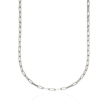 Sterling Silver Box Link Chain Necklace, 7 of 8
