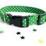 Green Polka Dot Dog Collar And Lead Set, thumbnail 3 of 7