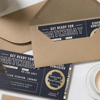 Personalised Football Or Rugby Scratch Ticket Voucher, 7 of 9