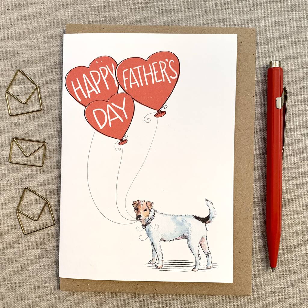 Parson Russell Terrier Father's Day Card, 1 of 2