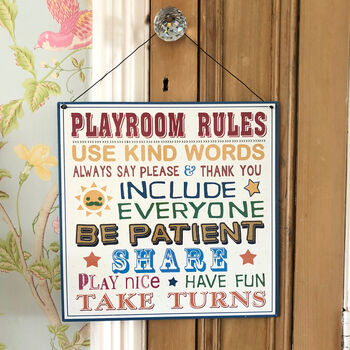 Playroom Rules Sign, 2 of 3