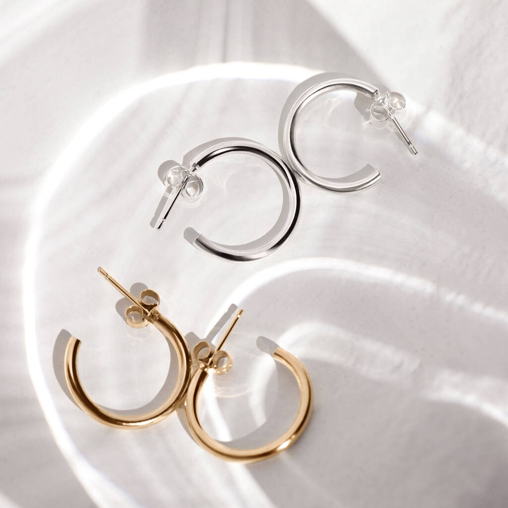 Small Silver Or Gold Handmade Lynsey Hoops, 1 of 9