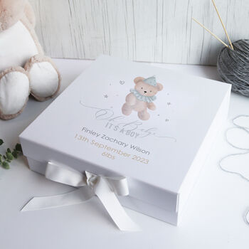 Personalised Baby Boy Keepsake Gift Box, 2 of 10