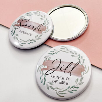 Personalised Bridal Party Pocket Mirror Keepsake Gift, 3 of 6