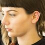 Sterling Silver Organic Ear Cuff Earrings, thumbnail 2 of 4