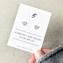 Sterling Silver 5th Anniversary Heart Earrings, thumbnail 1 of 5