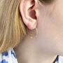 Tiny Gold Plated Heart Hoop Earrings, thumbnail 2 of 11