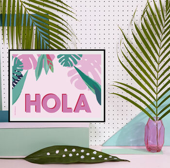 'Hola' Tropical Art Print, 4 of 6