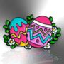 Colourful Double Easter Egg Enamel Pin, thumbnail 3 of 8