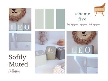 Baby Name Blocks, Personalised Baby Gift, Sage Green Nursery Decor, 3 of 12