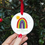 Rainbow Christmas Decoration Personalised, thumbnail 1 of 2