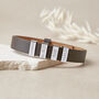 Personalised Mens Leather Cuff Names And Dates Bracelet, thumbnail 4 of 8
