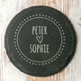 Personalised Pair Of Couples Slate Coasters, thumbnail 2 of 4