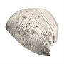 Soft Chemo Headwear Beanie Hat Bandana Cream Florals, thumbnail 4 of 12