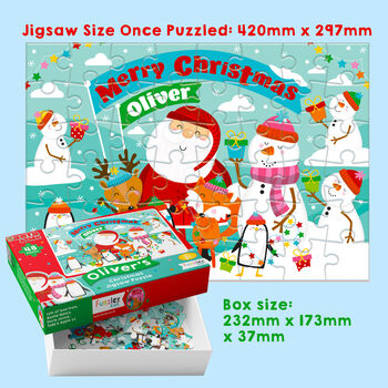 Personalised Santa And Me Jigsaw Puzzle, 2 of 11