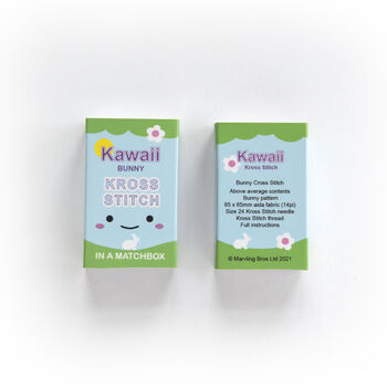 Kawaii Bunny Rabbit Mini Cross Stitch Kit, 7 of 10