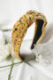 Yellow Sprinkle Beaded Twist Knot Headband, thumbnail 1 of 5