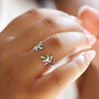 Adjustable Stainless Steel Fern Leaf Ring, thumbnail 1 of 8