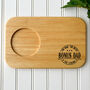 Bonus Dad, Step Dad Wooden Tea/Beer And Biscuit Snack Board, thumbnail 2 of 5