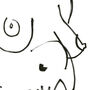 Linear Life Drawing Figure Monochrome Riso Print On Recycled Paper, thumbnail 4 of 8