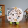 Buuny Rabbit, Hare, Meadow Small Personalised Clock, thumbnail 1 of 7