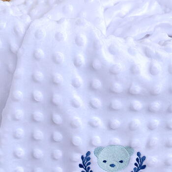 Personalised White Bubble Baby Blanket, 4 of 8