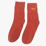 Women's Christmas Highland Cow Embroidered Cotton Ankle Socks Five Pack, thumbnail 4 of 7