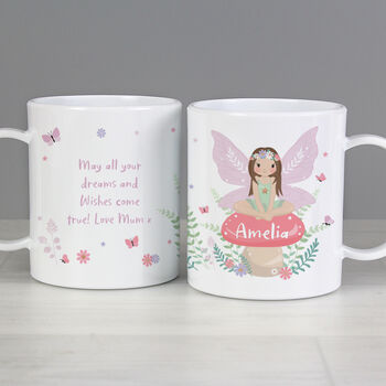 Personalised Toadstool Fairy Plastic Kids Mug, 3 of 4