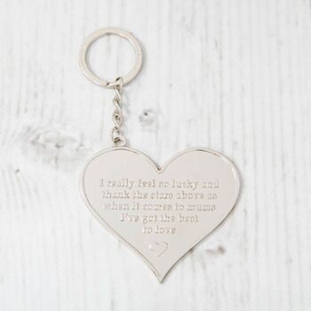 Mother And Family Large Heart Message Keyring, 11 of 11