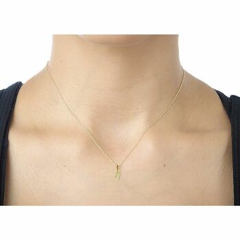 Gold Silver Plated Angel Feather Leaf Charm Necklace, 5 of 5