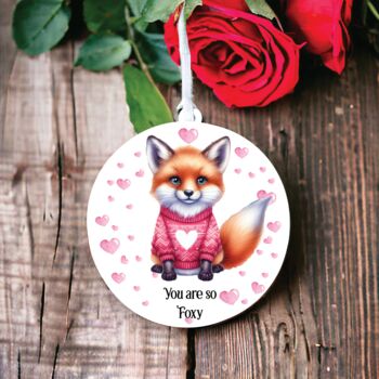 Personalised Fox Love Decoration, 2 of 2