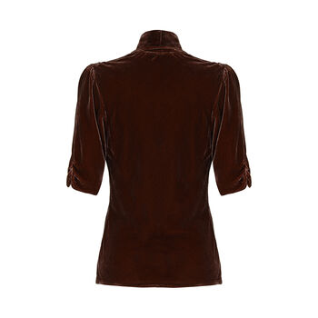 Softly Tailored Jacket In Our Chocolate Silk Velvet, 3 of 4