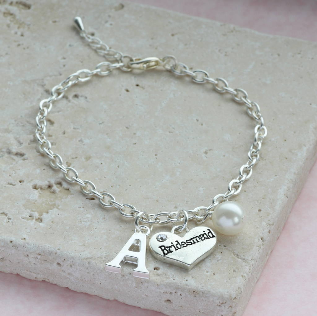 personalised bridesmaid charm bracelet by joy by corrine smith