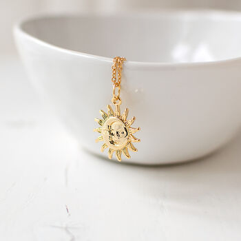 Sun And Moon Pendant Necklace, 3 of 4