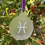 Pisces Zodiac Star Sign Christmas Decoration, thumbnail 1 of 6