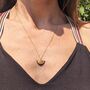 The Fan Lapis Lazuli Pendant Necklace, Gold Plated, thumbnail 2 of 9