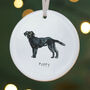 Personalised Dog Breed Ceramic Christmas Decoration, thumbnail 2 of 6