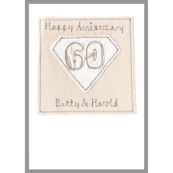 Personalised Diamond 60th Wedding Anniversary Card, 8 of 12