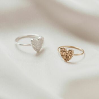 Personalised Heart Fingerprint Ring, 4 of 10
