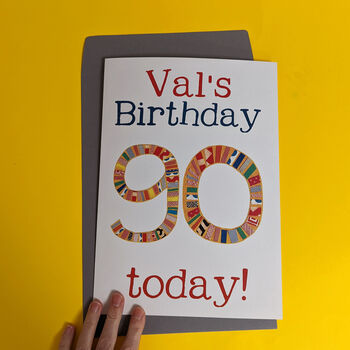 Big Birthday Card With Personalised Name And Age, 8 of 8