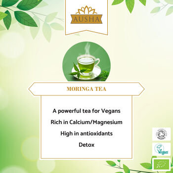 Ausha Organic Moringa Tea 40 Tea Bags Energy Immunity, 2 of 7