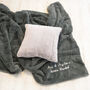 Personalised Luxury Large Super Soft Charcoal Blanket, thumbnail 2 of 8