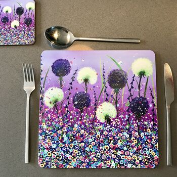Dandelions And Alliums Coasters X2, 4 of 5