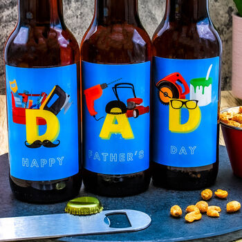'Dad' Craft Lager Father's Day Gift, 3 of 12