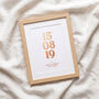 Special Date Foiled Copper Anniversary Print, thumbnail 2 of 4