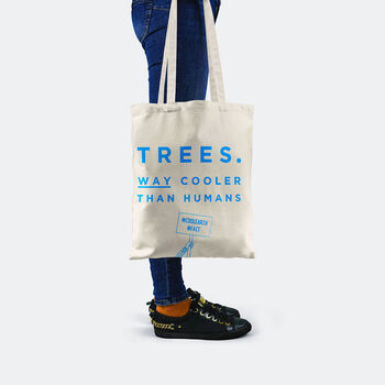 Cool Trees Recycled Fabric Slogan Tote, 4 of 7