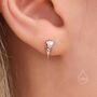 Sterling Silver Bird Skull Internally Threaded Flat Back Earrings, thumbnail 8 of 12