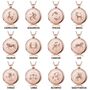 Personalised 18 K Rose Gold Plated Round Zodiac Locket, thumbnail 5 of 12