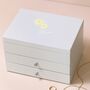 Personalised Flower Jewellery Box With Pull Drawers, thumbnail 4 of 6